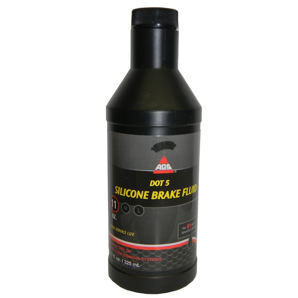 Ags Silicone Brake Fluid, DOT 5 Bottle, 11 oz SBF12 Zoro